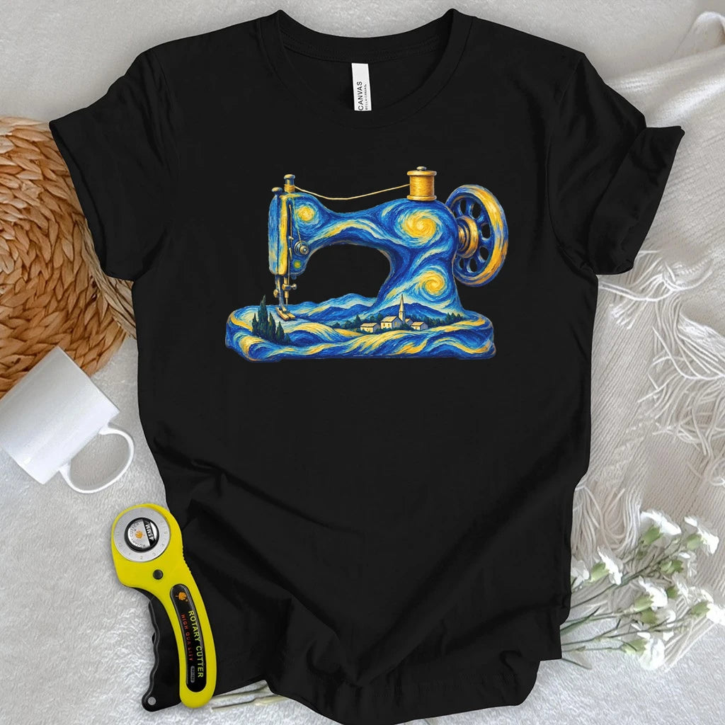 Starry Night Sewing Machine T-shirt