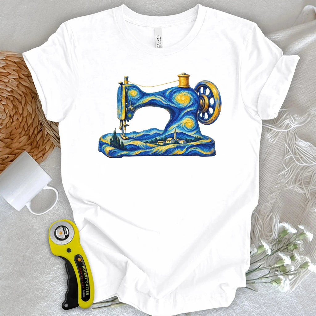 Starry Night Sewing Machine T-shirt
