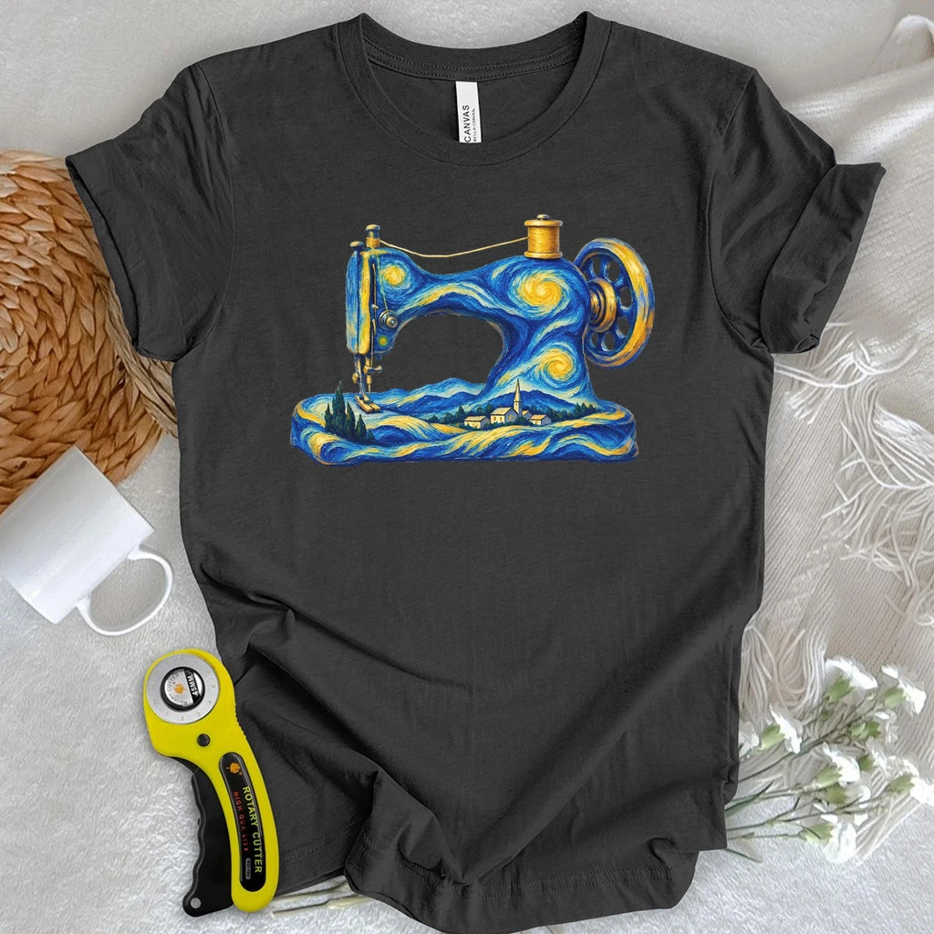 Starry Night Sewing Machine T-shirt