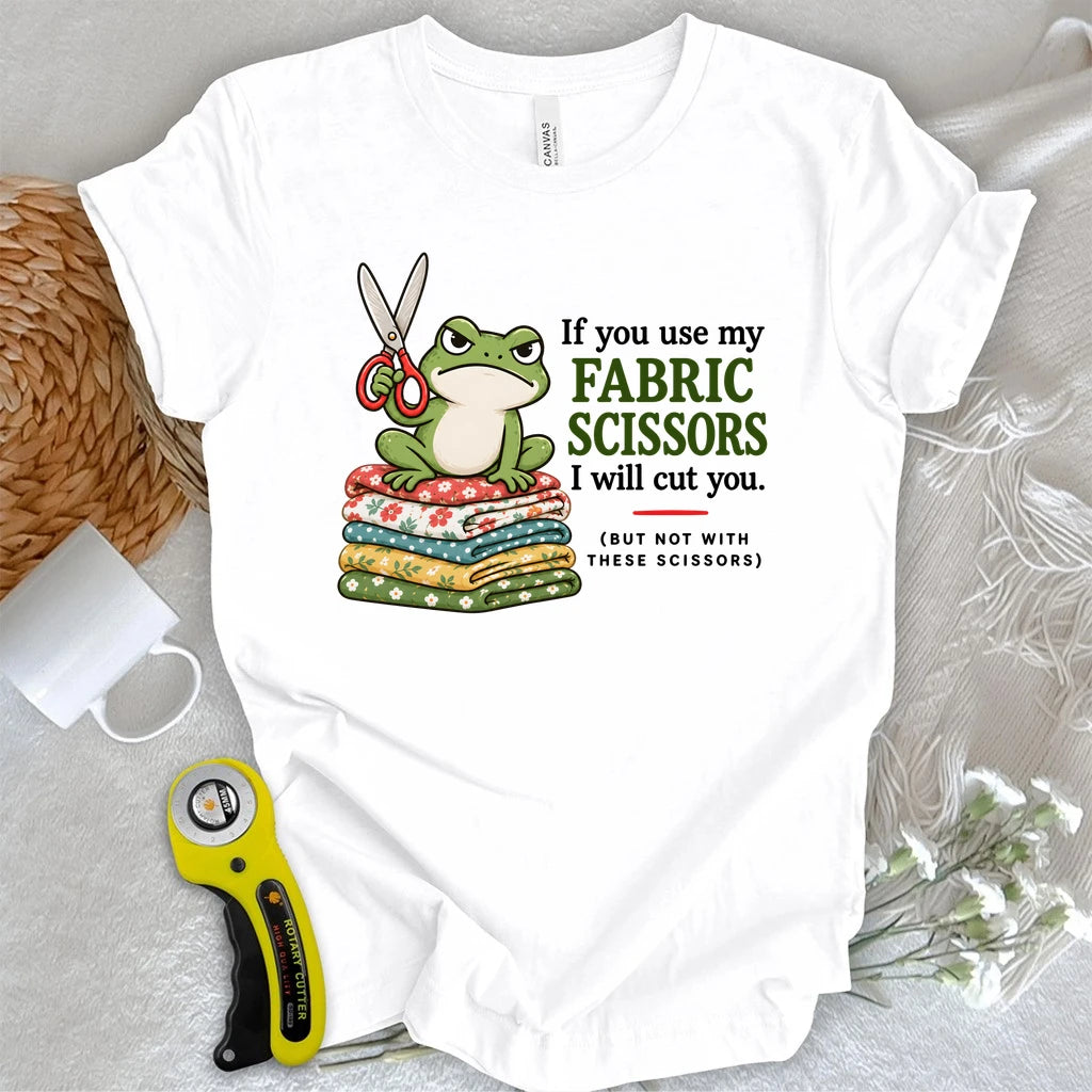 Fabric Scissors Warning T-shirt