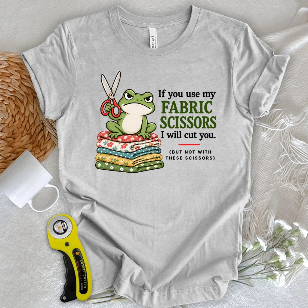 Fabric Scissors Warning T-shirt