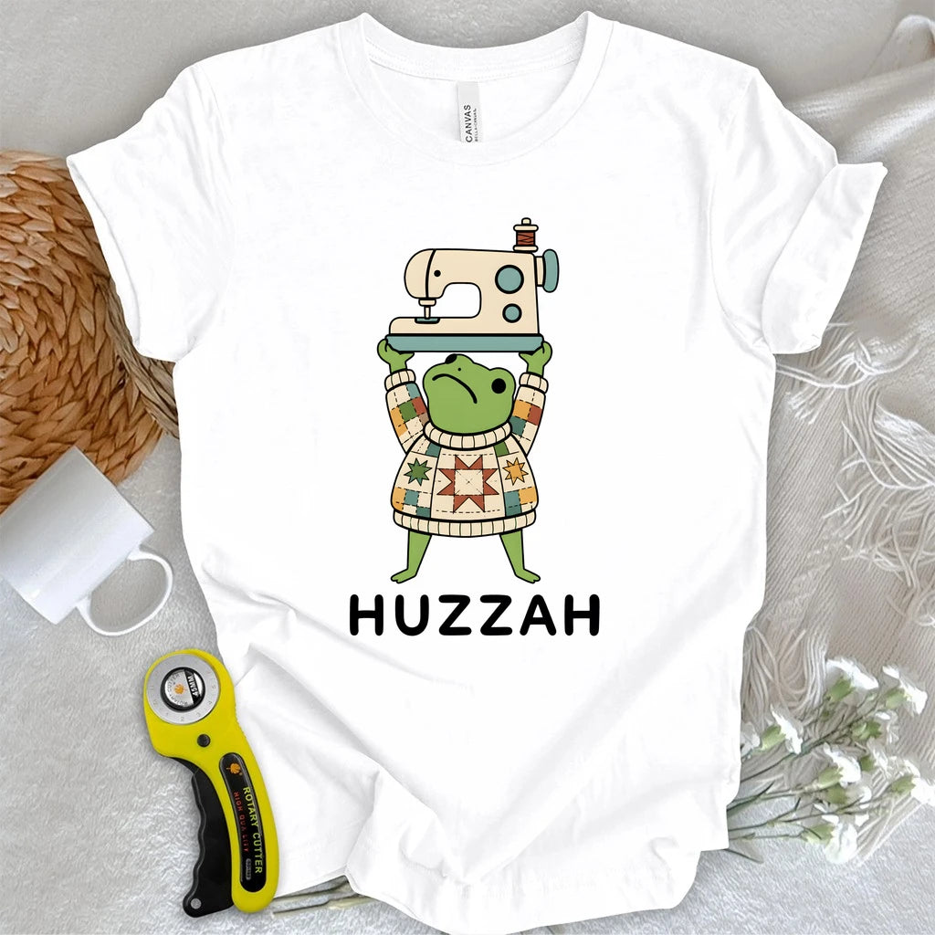 Huzzah Quilting Frog T-shirt