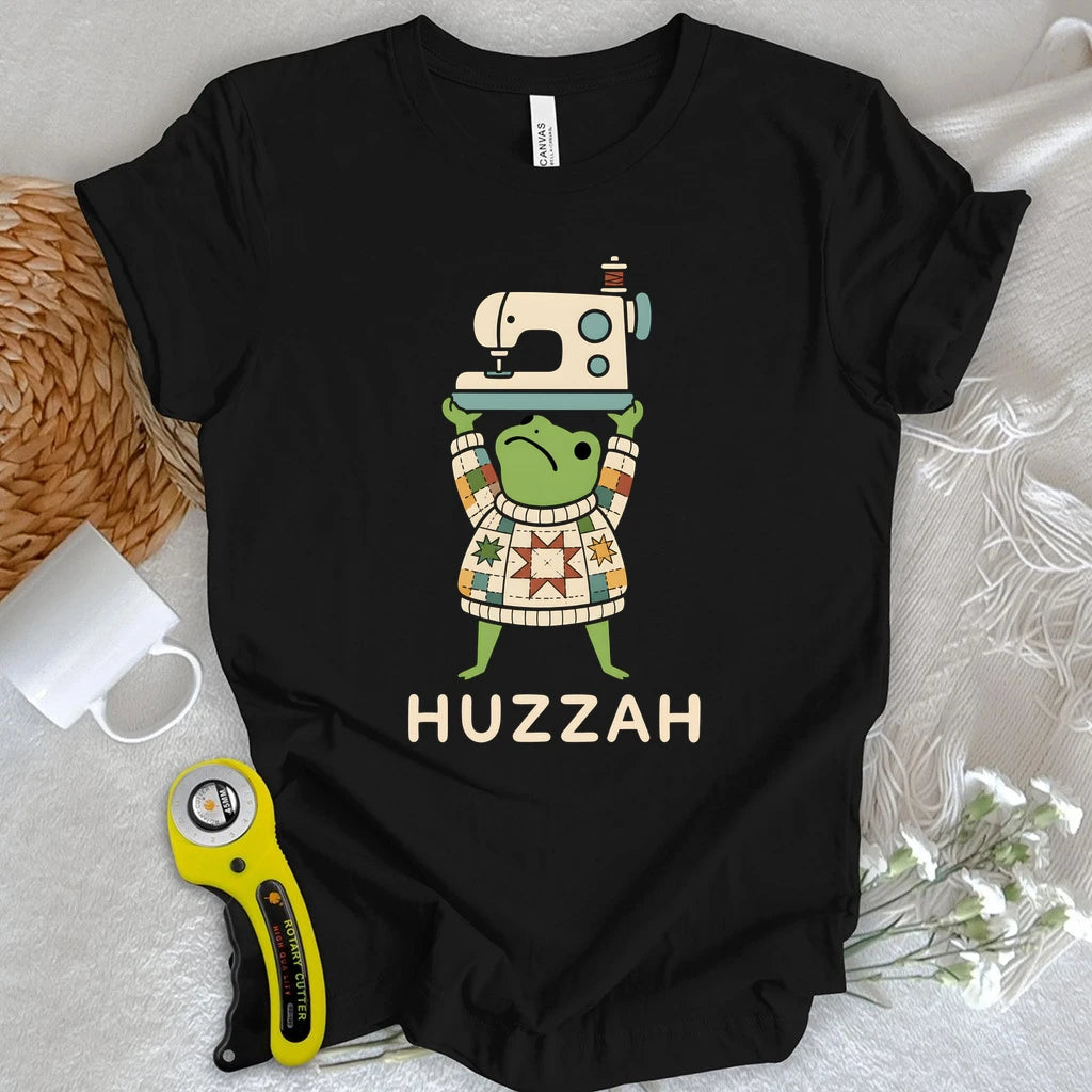 Huzzah Quilting Frog T-shirt