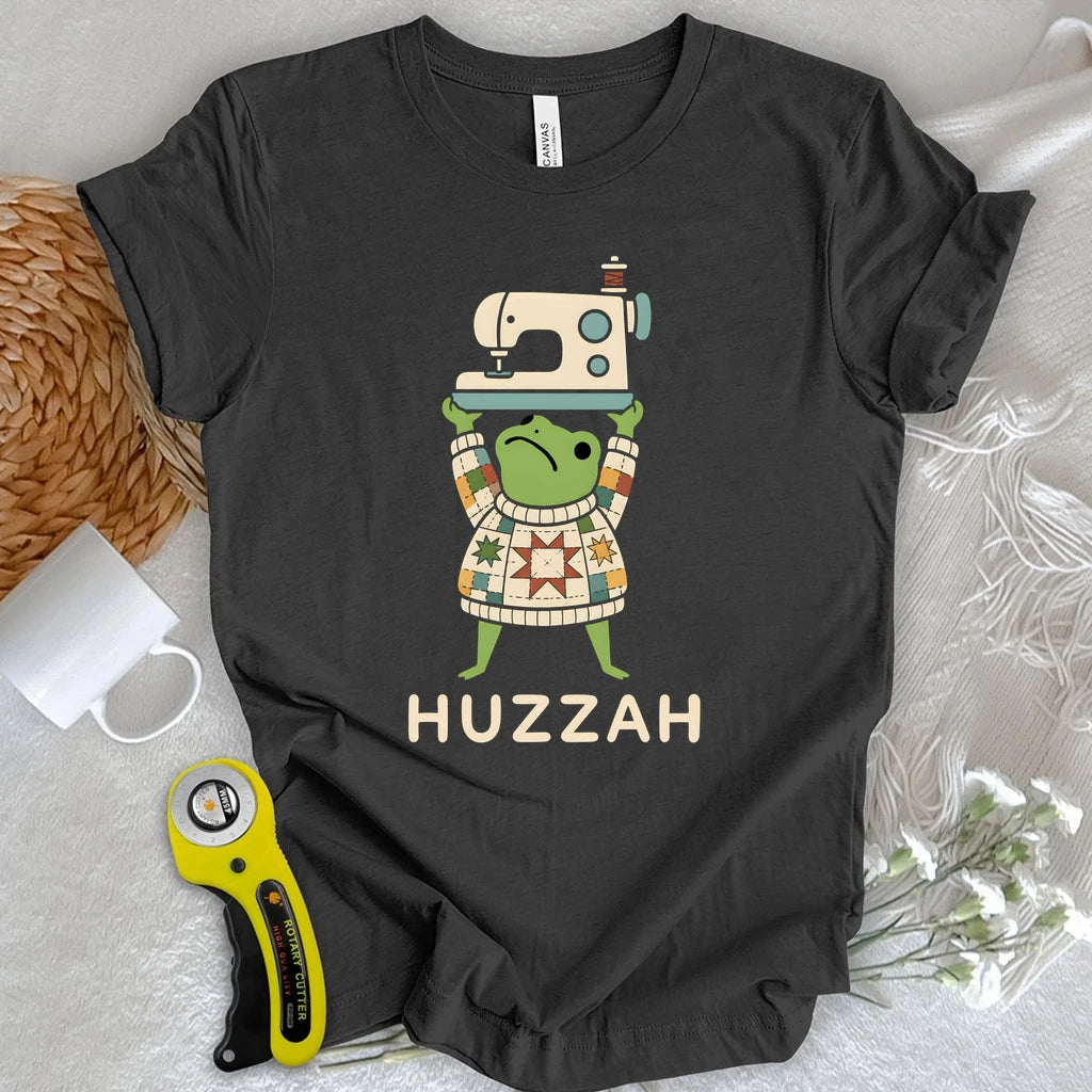 Huzzah Quilting Frog T-shirt