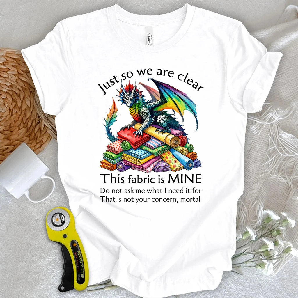 Fabric Dragon With Slogan T-shirt