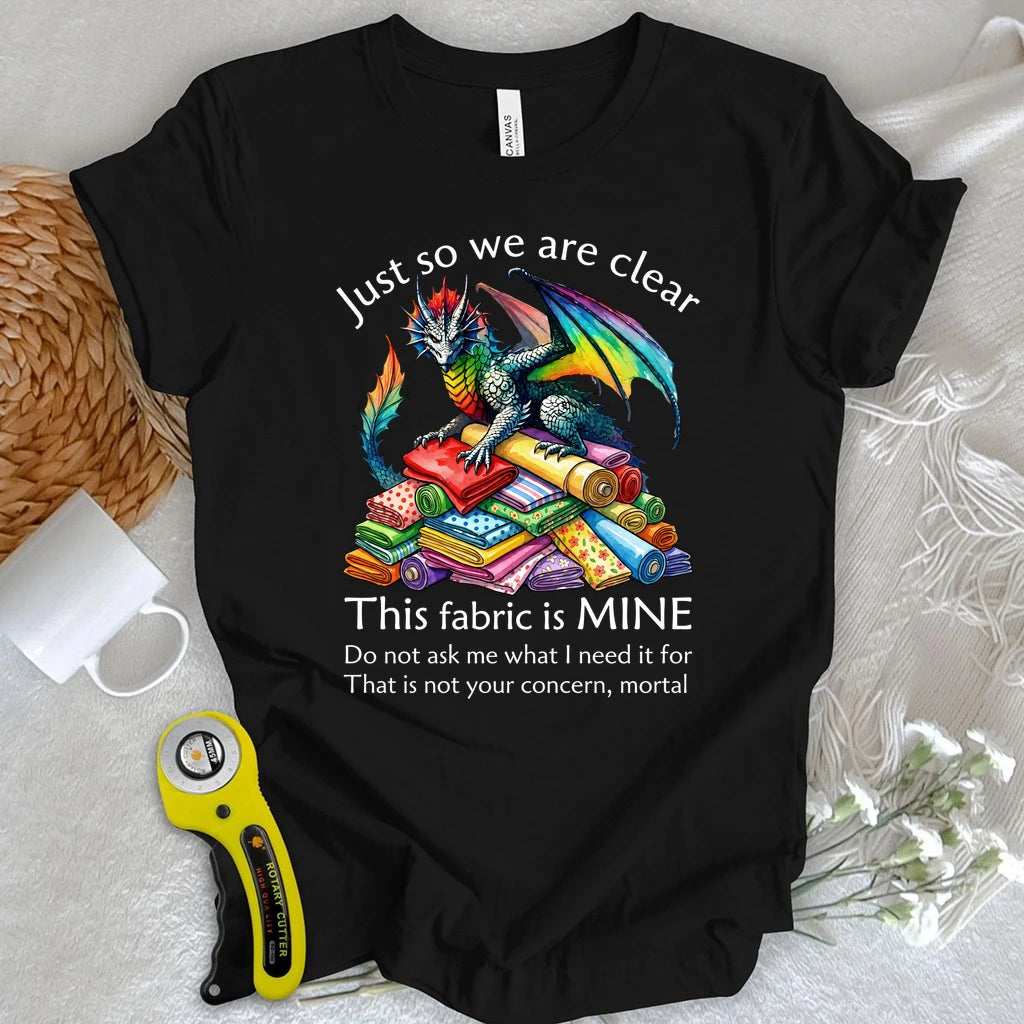 Fabric Dragon With Slogan T-shirt