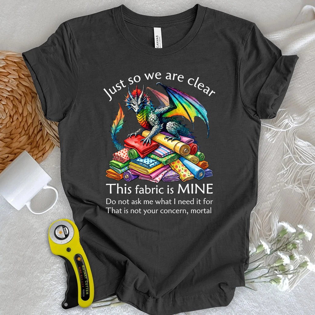Fabric Dragon With Slogan T-shirt