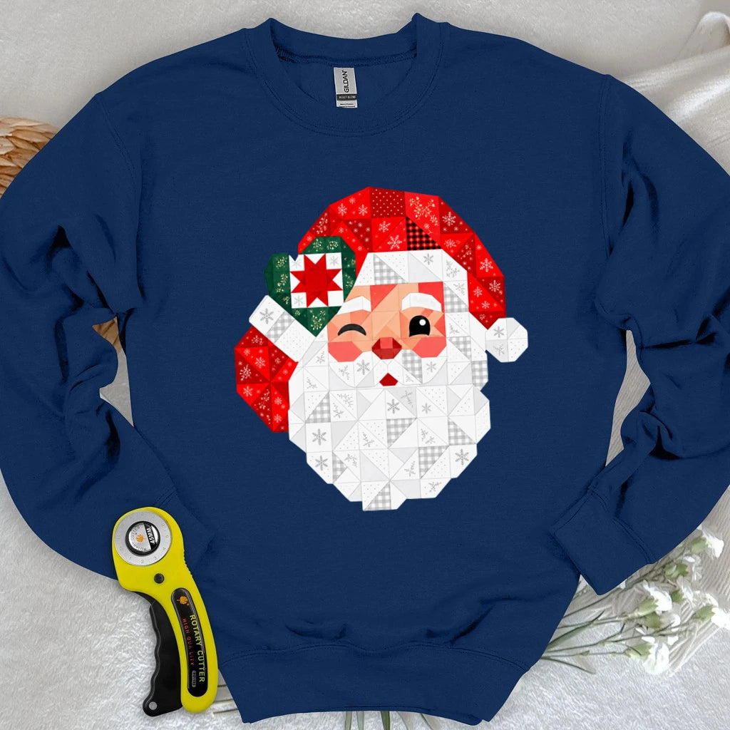 Santa’s Patchwork Wink Sweatshirt