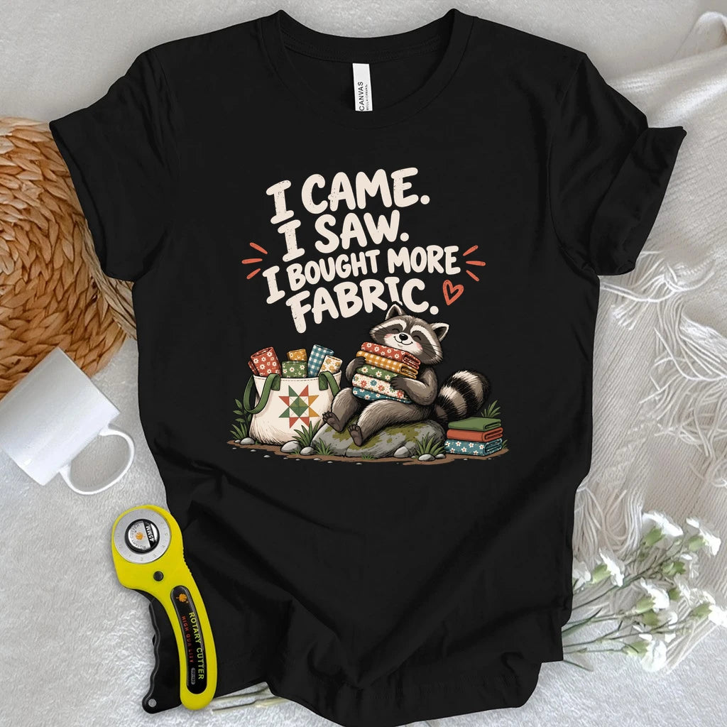 Fabric Hoarder Raccoon T-shirt