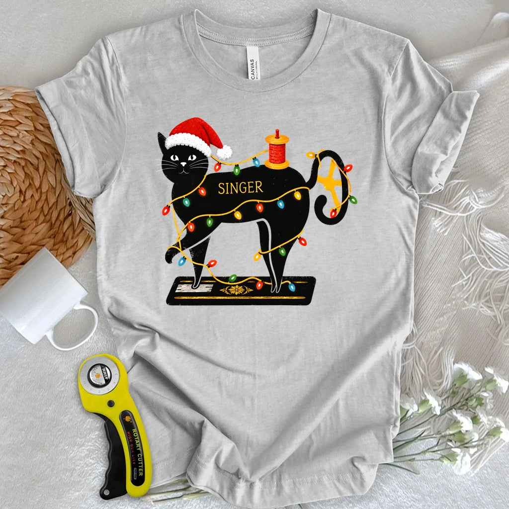 Christmas Mewing Machine T-shirt