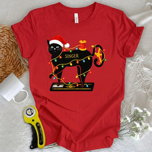 Christmas Mewing Machine T-shirt
