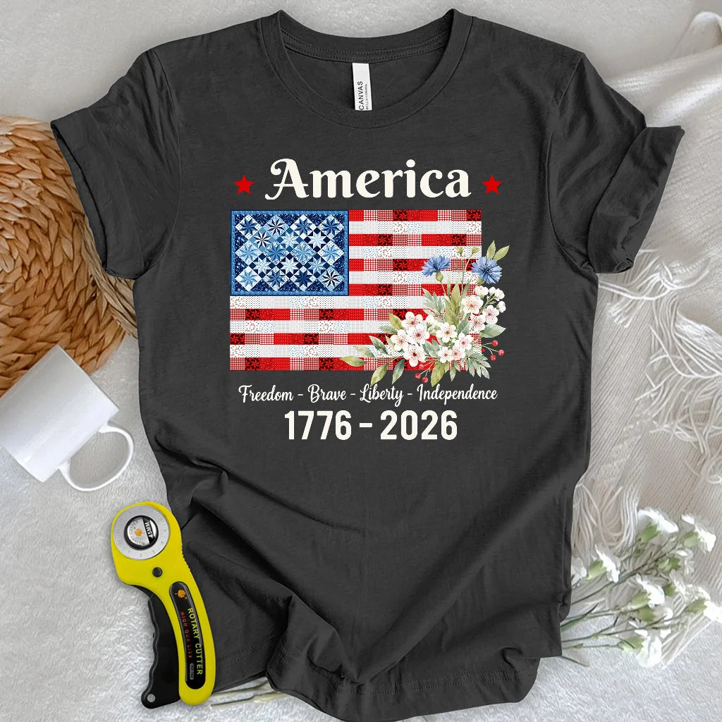 American Patchwork Bloom T-shirt