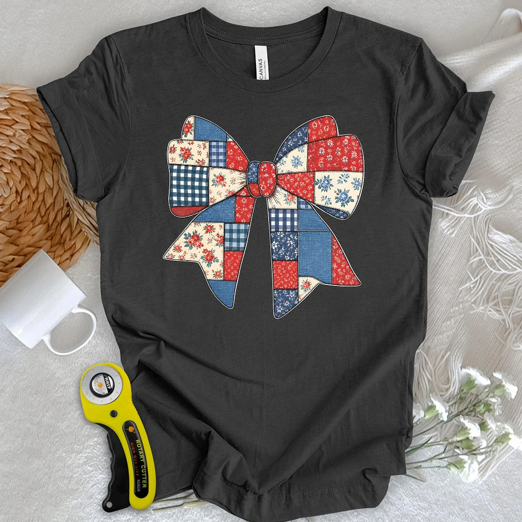 Americana Patchwork Bow T-shirt