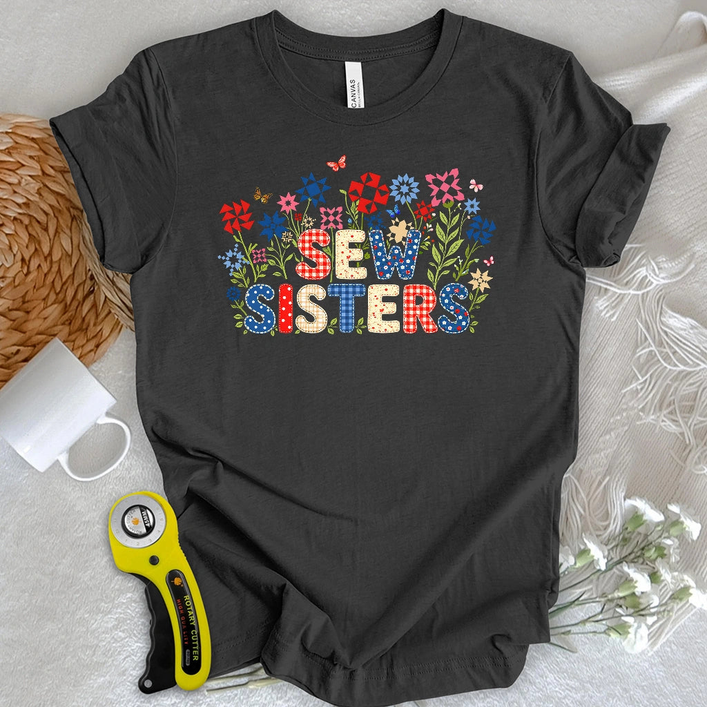 Appliqué Sew Sisters T-shirt