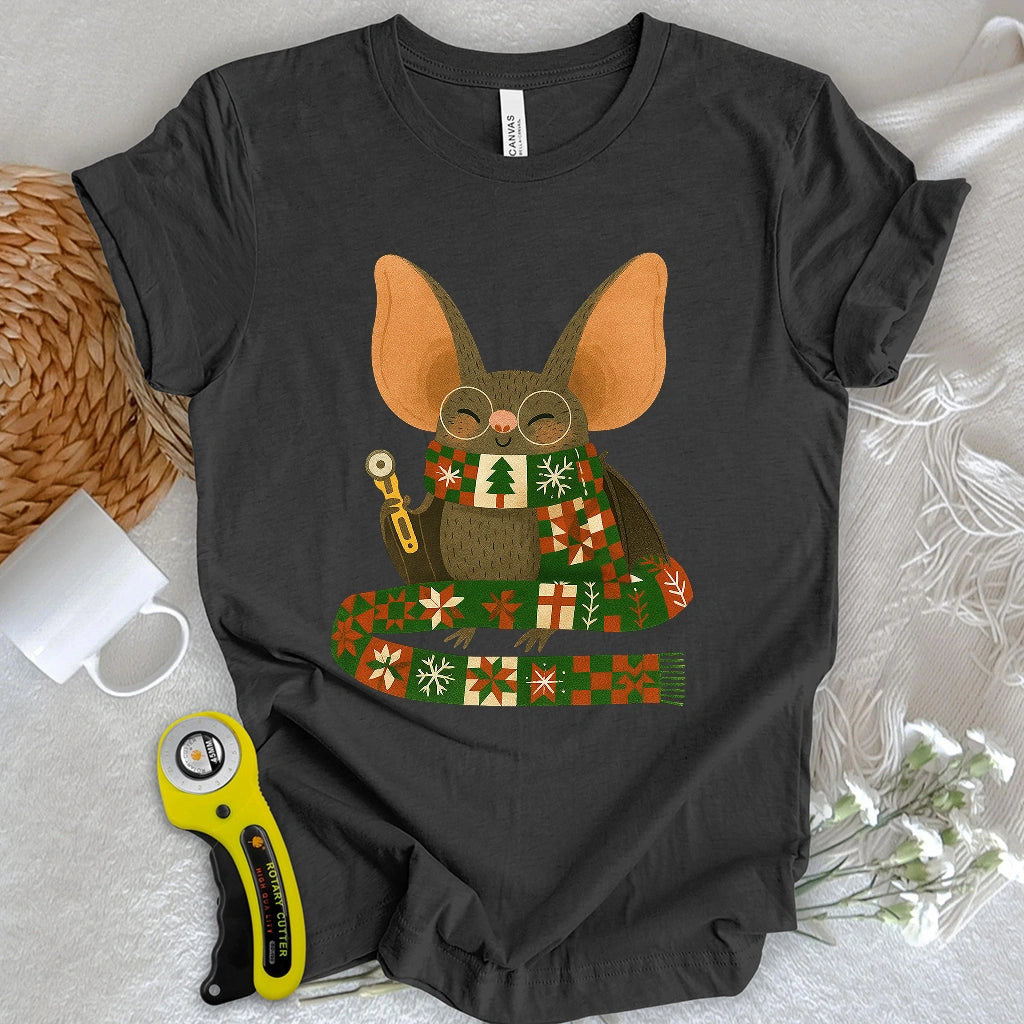 Batty Christmas Quilter T-shirt