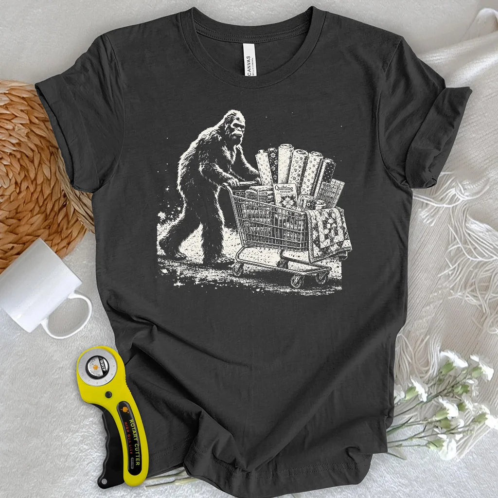 Bigfoot Quilt Shopping T-shirt