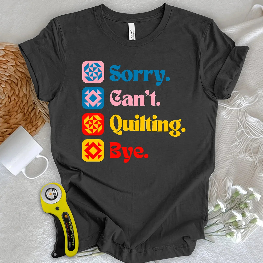 T-shirt Je ne peux pas, j'ai patchwork