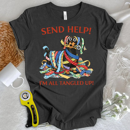 T-shirt à bande de tissu désordonnée