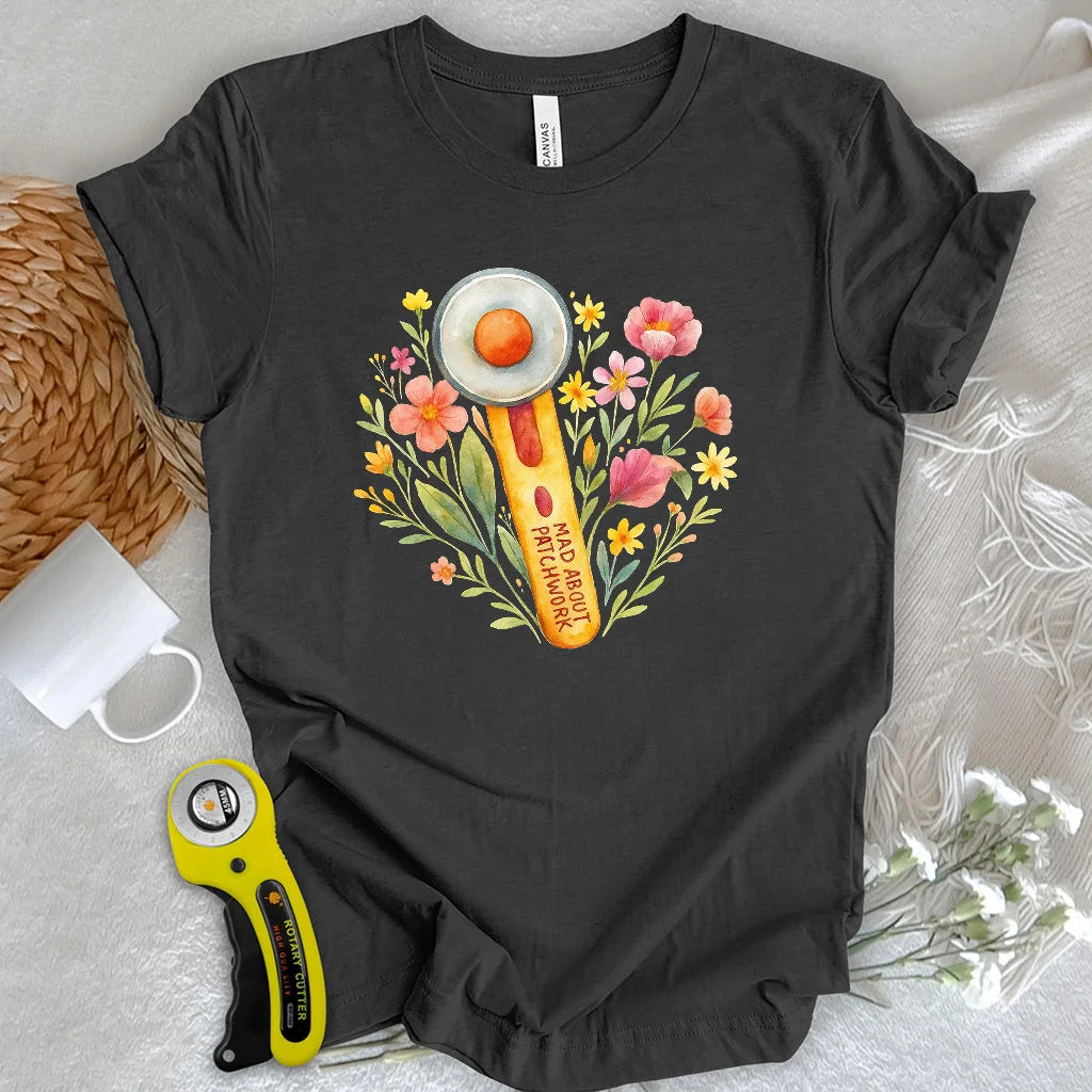 T-shirt coupe fleurie
