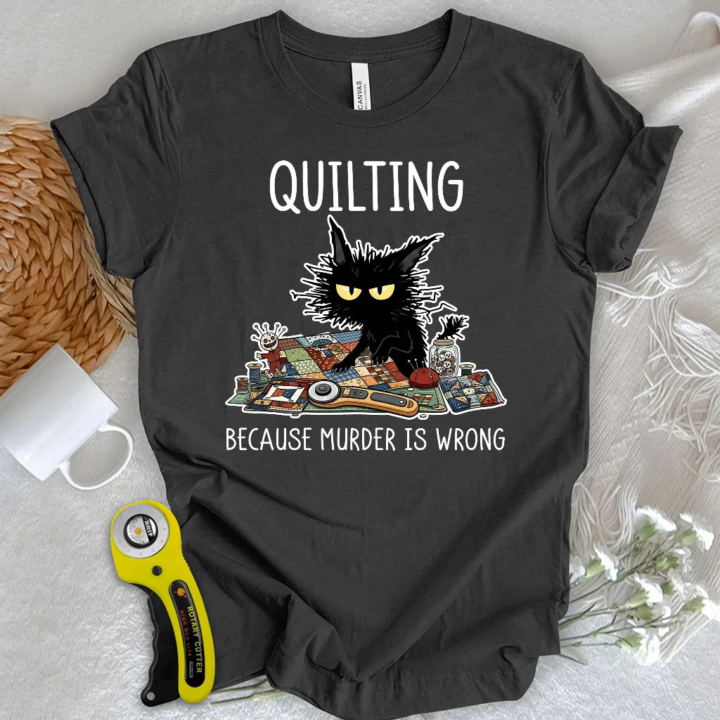 Grumpy Quilter Cat T-shirt