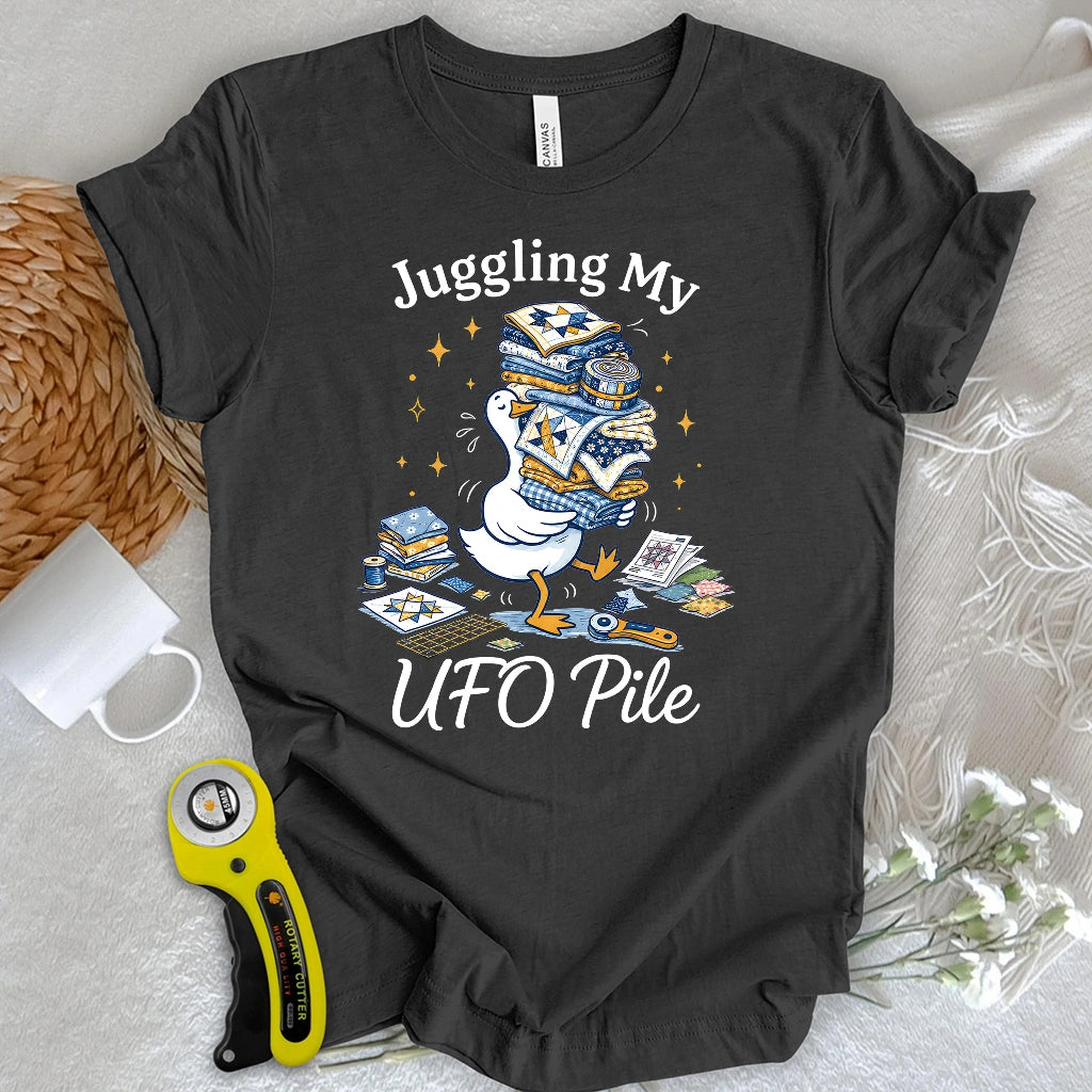 Juggling My UFO Pile T-shirt