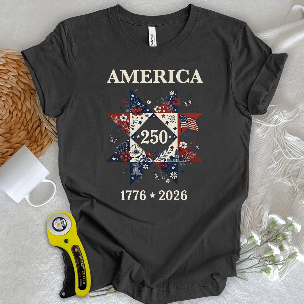 Liberty In Bloom Quilt T-shirt