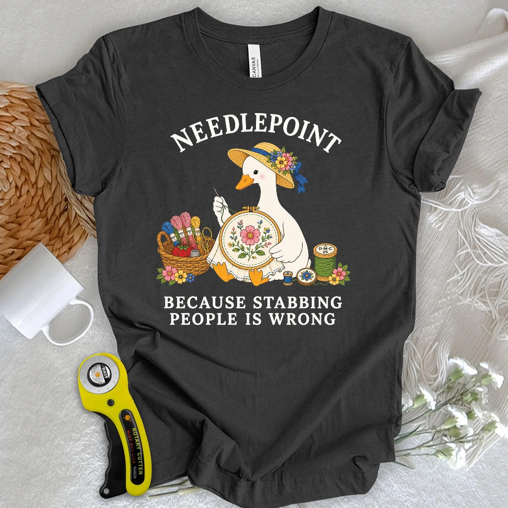 Needlepoint Therapy T-shirt