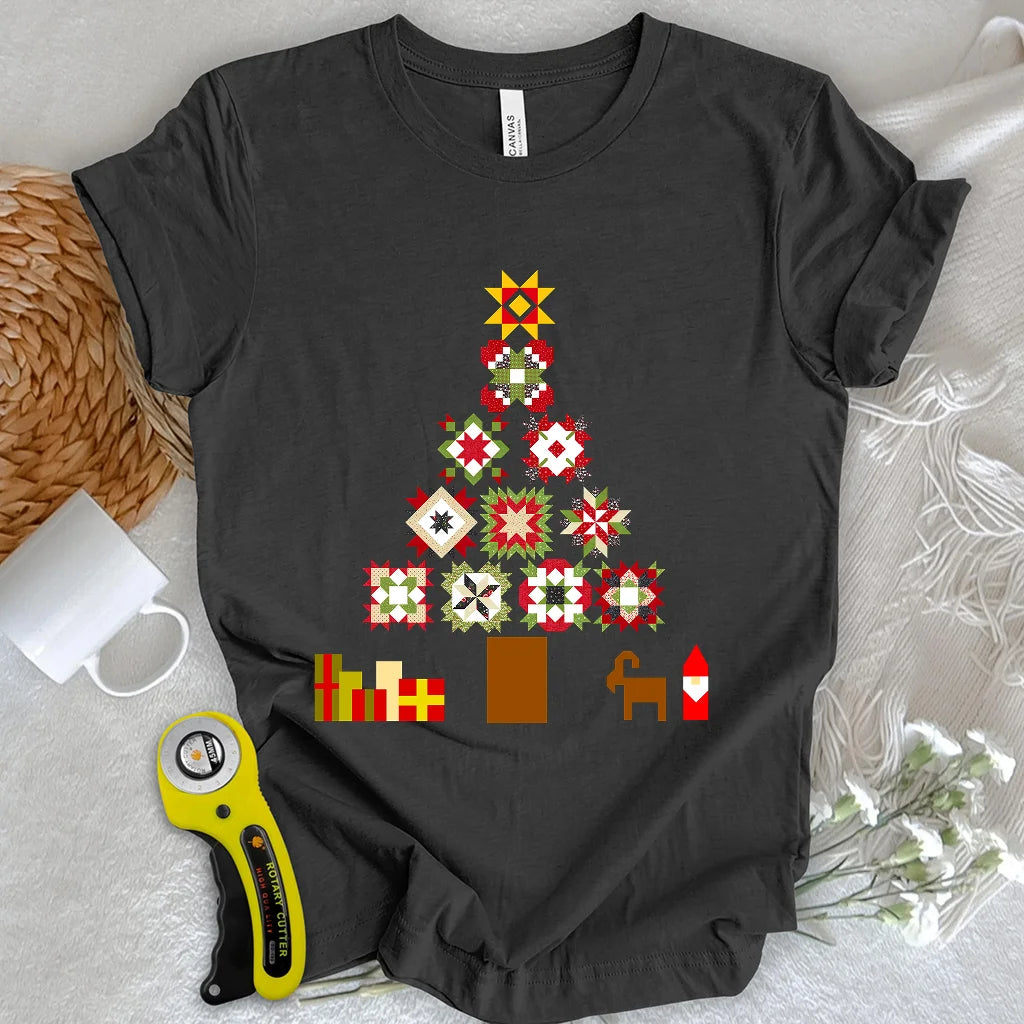 T-shirt Arbre de Noël patchwork
