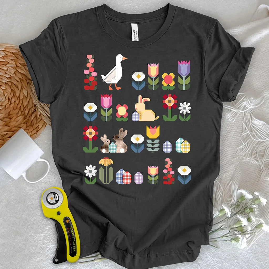 T-shirt Blooms Patchwork