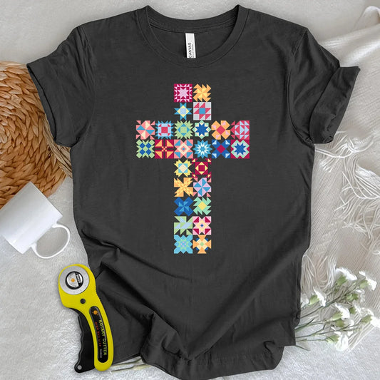 Patchwork Faith Cross T-shirt