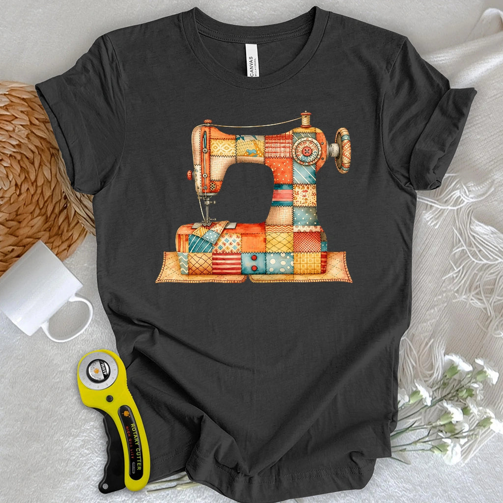 Patchwork Sewing Machine T-shirt
