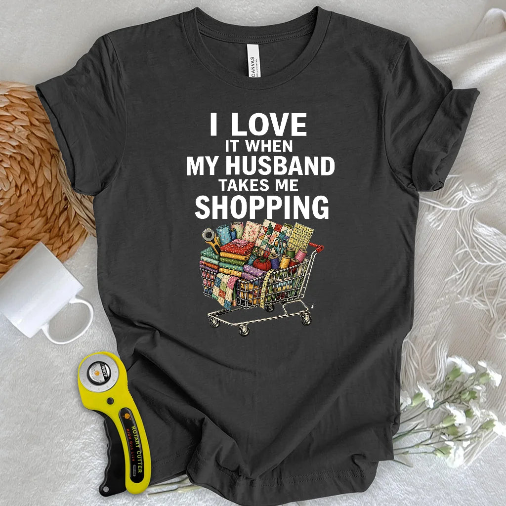 Powered by My Husband & Fabric T-shirt