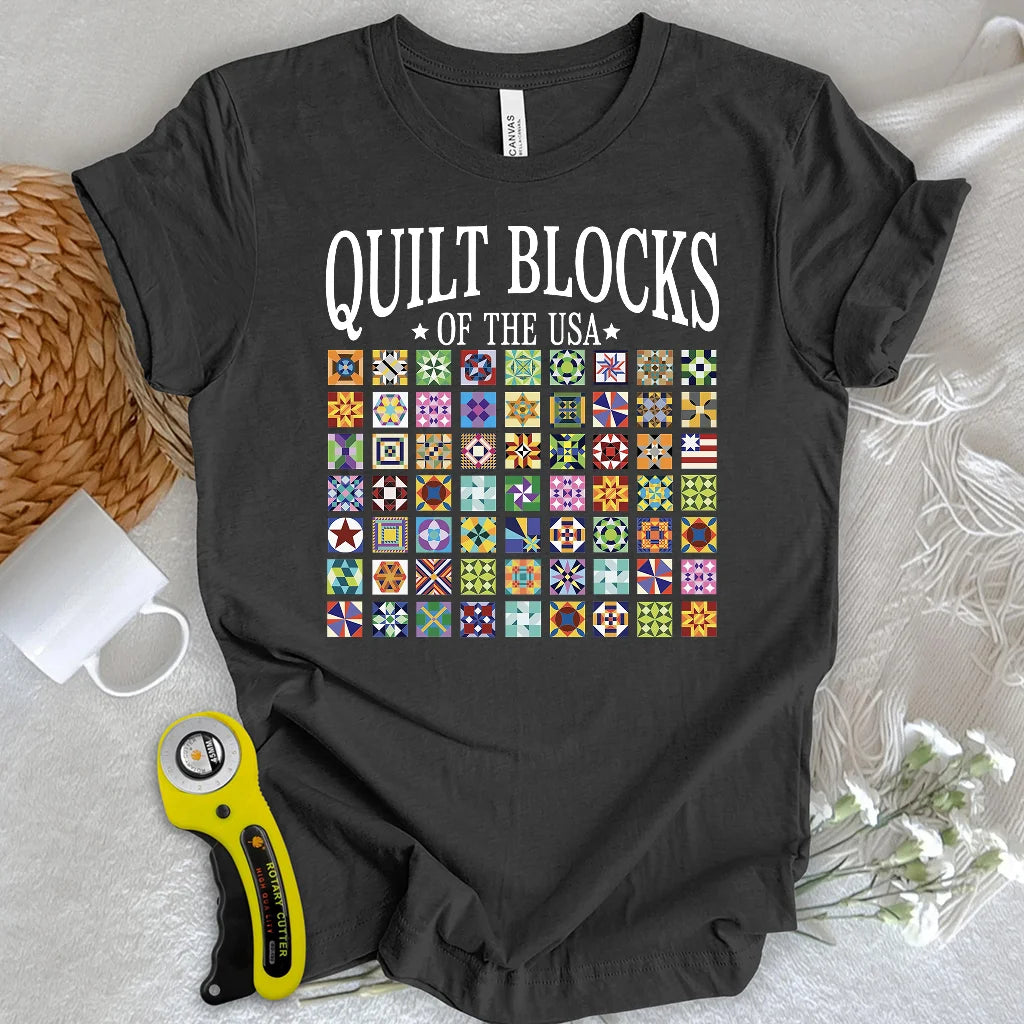 Quilt Blocks Of The USA T-shirt