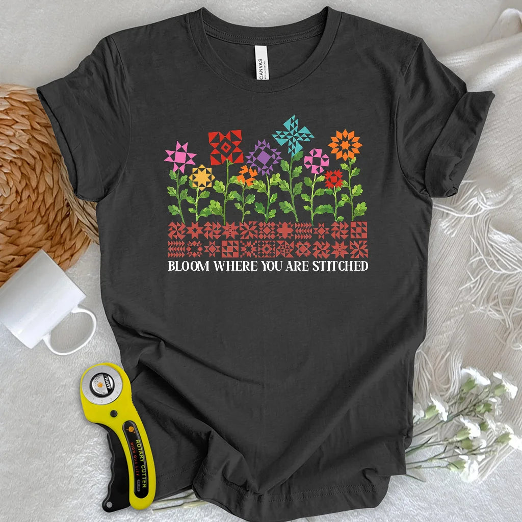 Quilt Garden In Bloom T-Shirt