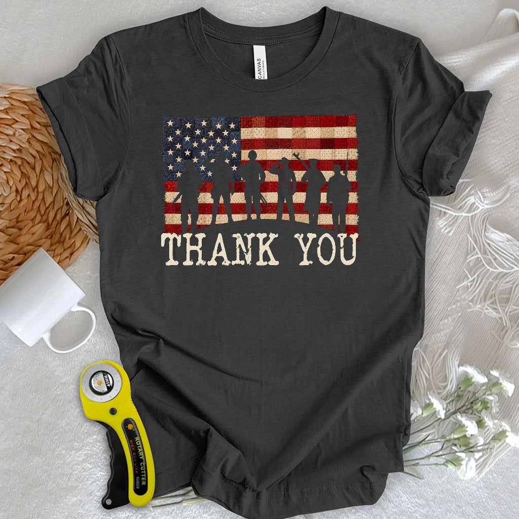 Quilted Flag Veterans T-shirt