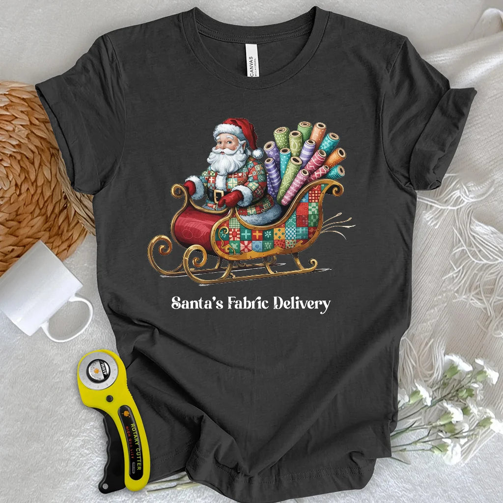 T-shirt de livraison de tissu du Père Noël