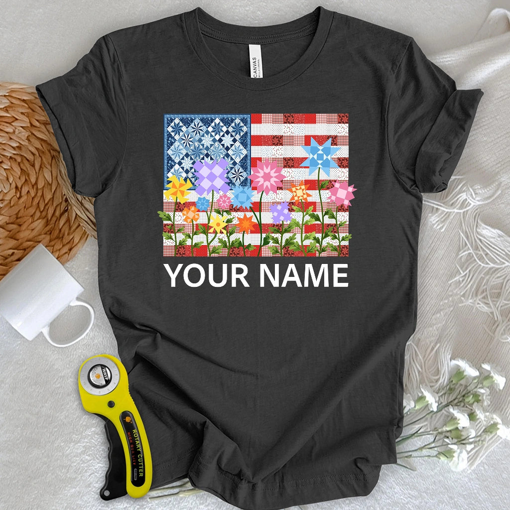 "Custom Name" Stars, Stripes & Stitches T-shirt