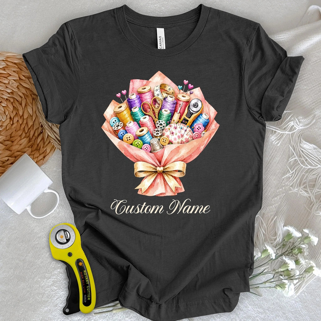 "Custom Name" The Crafter's Bouquet T-shirt