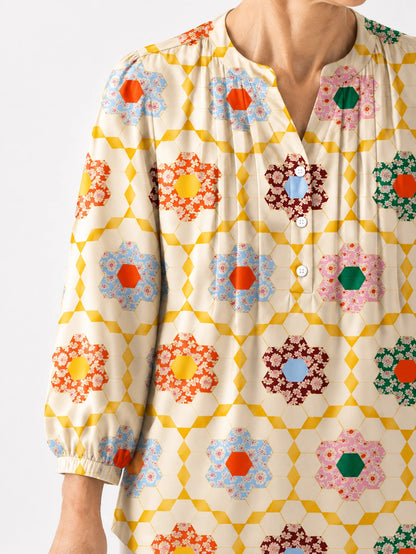 Honeycomb Garden Blouse