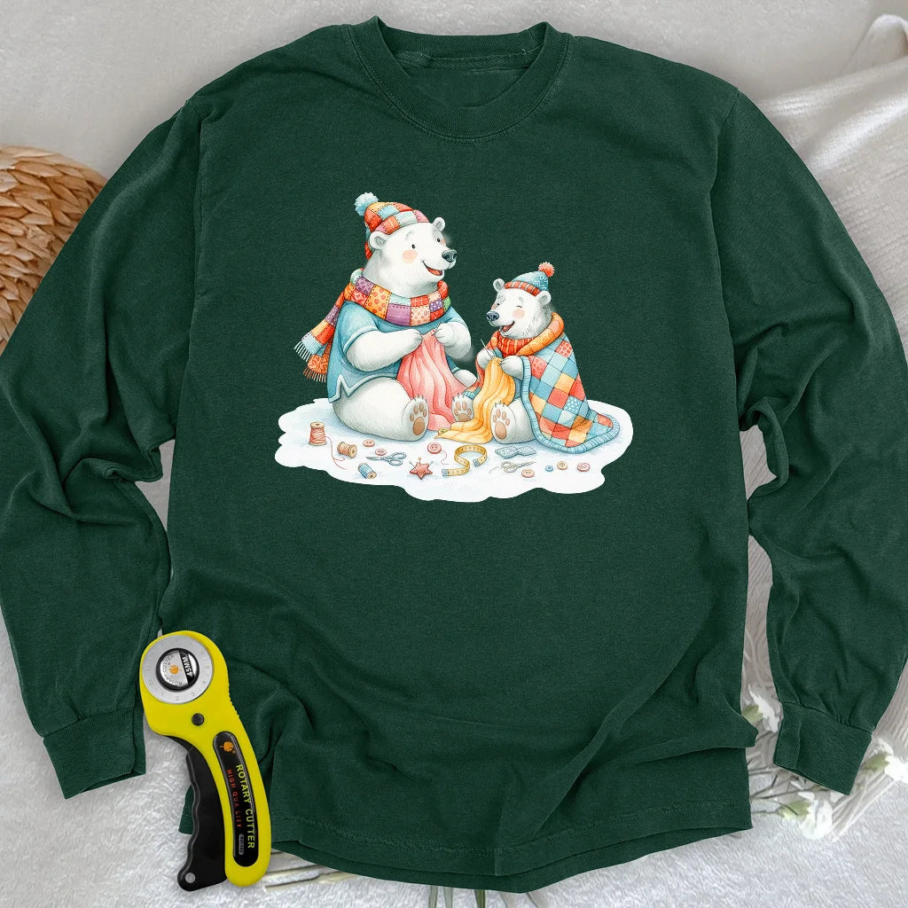 Beary Quilt Time Long Sleeve T-shirt
