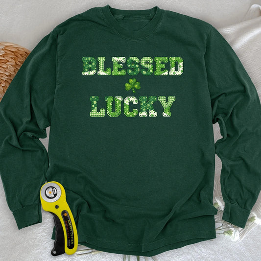 Gesegnetes Glück Langarm-T-Shirt