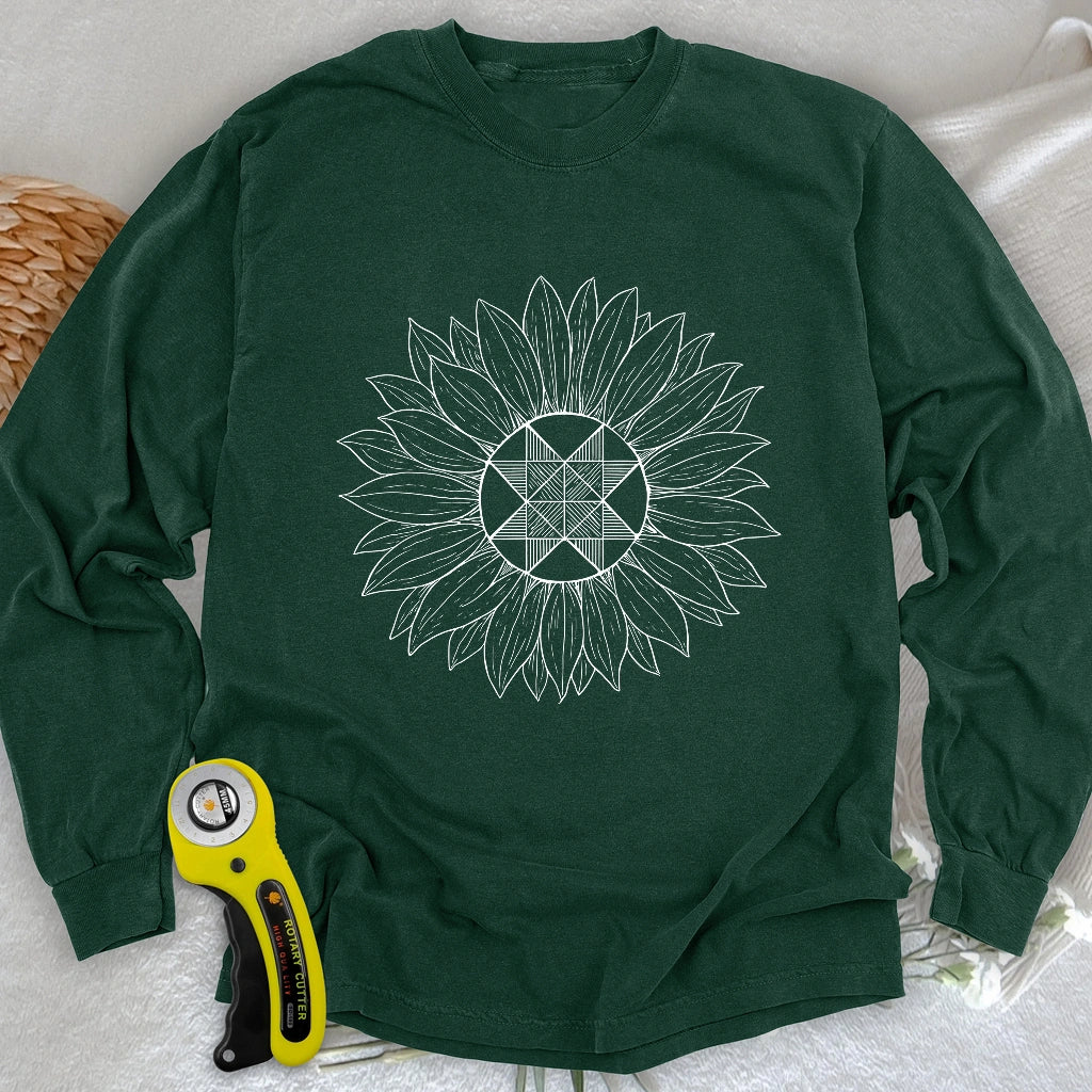 Block Sunflower Long Sleeve T-shirt