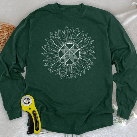 Maglietta a maniche lunghe Girasole patchwork