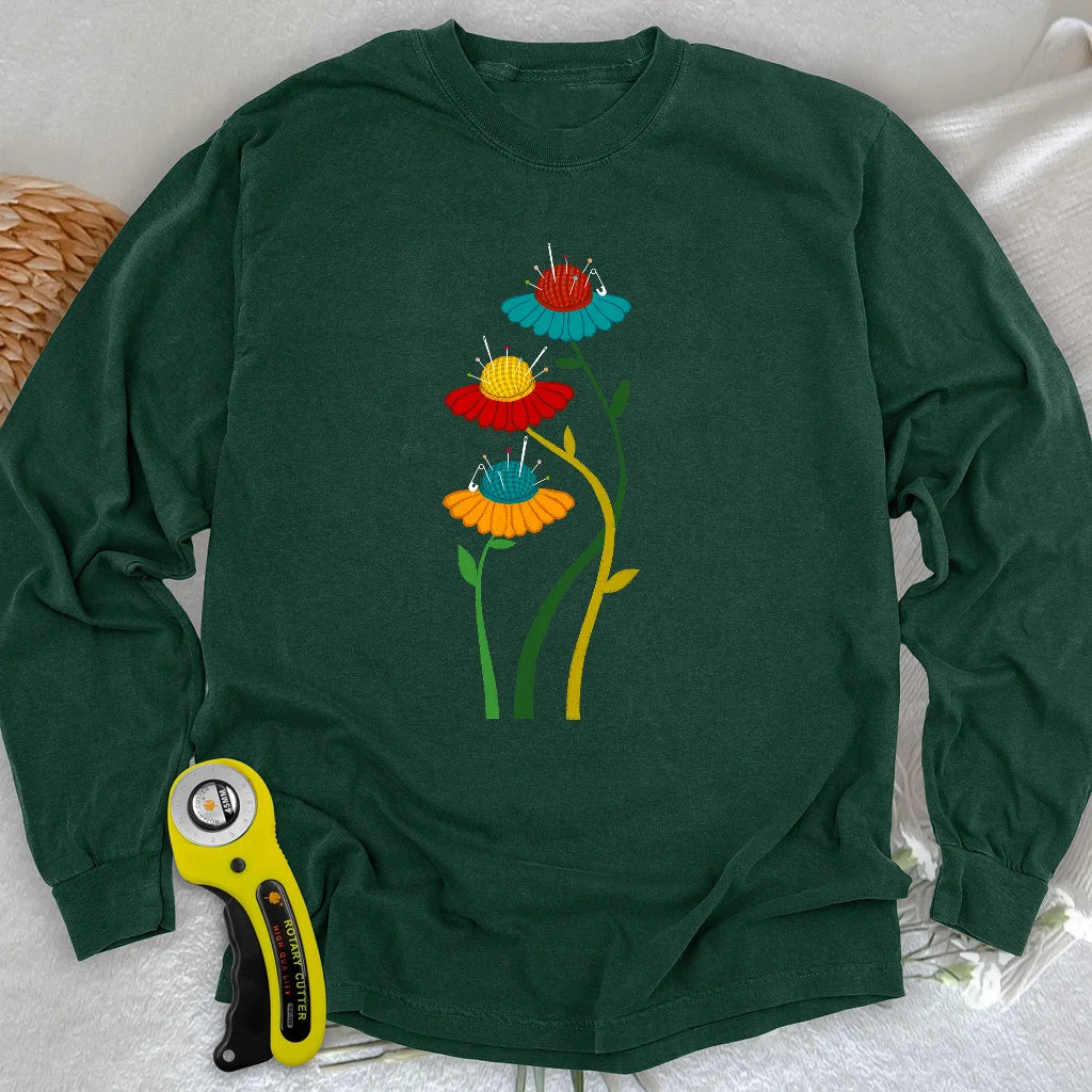 Blooming Pin Cushions Long Sleeve T-shirt