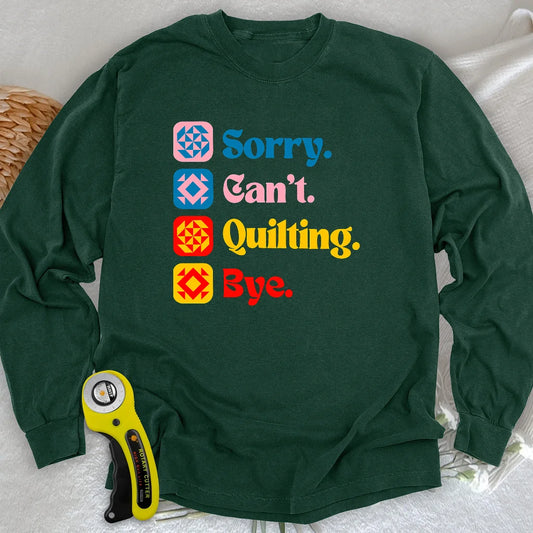 Kann nicht quilten Langarm-T-Shirt