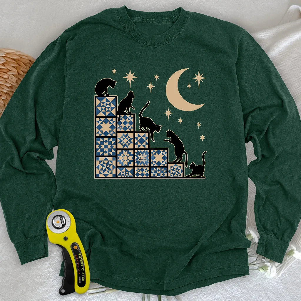 Klettere zum Mond Langarm-T-Shirt
