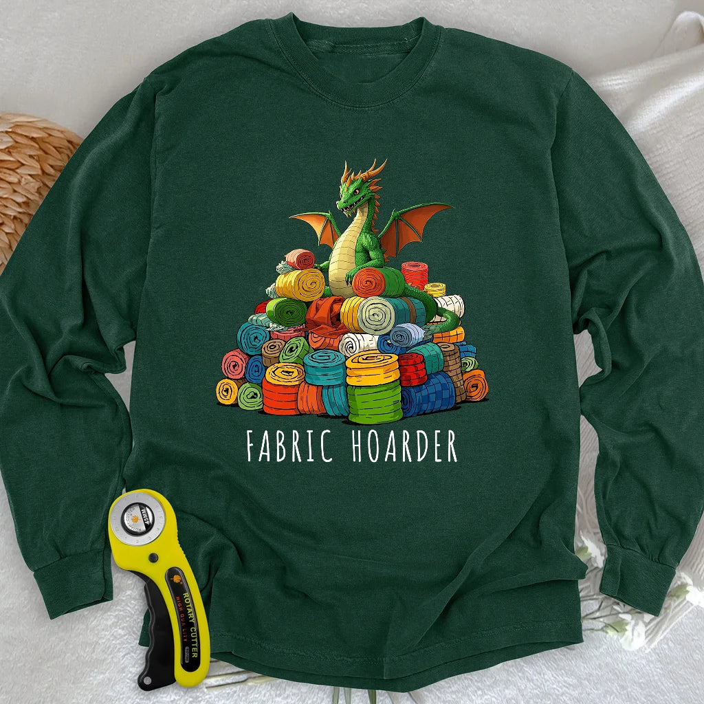Langarm-T-Shirt "Dragon Fabric Hoarder"