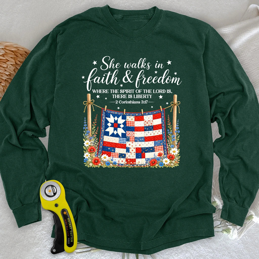 Faithfully Pieced Long Sleeve T-shirt