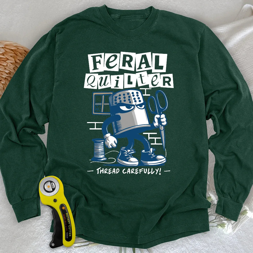 Feral Quilter Langarm-T-Shirt