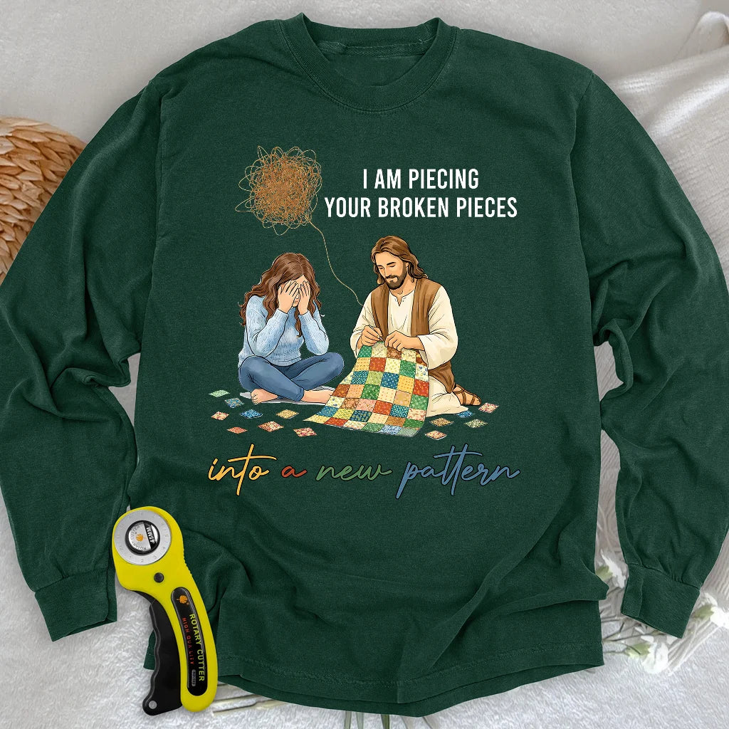 God Piecing Broken Pieces Long Sleeve T-shirt